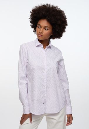 Eterna Hemdbluse ETERNA CLASSIC FIT, Damen, Gr. 40, lila, 70% cotton, 30% Lyocell, normal, Blusen Hemdbluse