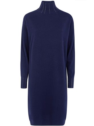 Fabiana Filippi Dress Turtle Neck Platinum