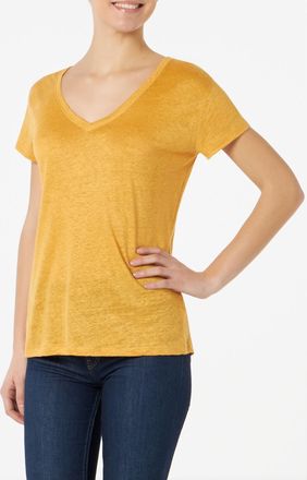 MC2 Saint Barth Woman Ochre Linen T-shirt