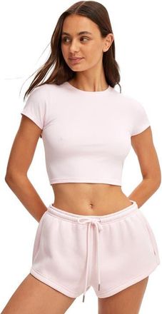 Cotton On Womens Active Ultra Soft Cropped Fitted Tshirt in Cherry Dream at Nordstrom, Size X-Large