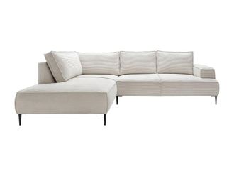 VENTE-UNIQUE.COM Sof&aacute; rinconera tela beige