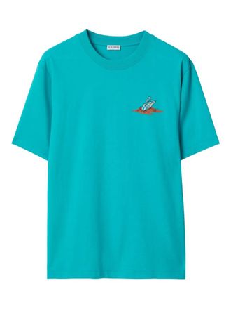 Burberry T-shirt met print - Blauw