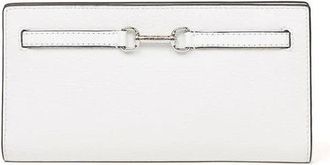 Michael Kors Carson Large Snap Wallet - Dames - Portefeuilles - Wit - ONE Size - Leer - Accessoires