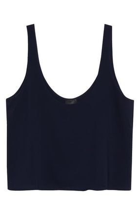 Leset Ari Scoop Crop Tank in Midnight at Nordstrom, Size X-Small