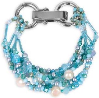 Saachi Beaded Cluster Statement Bracelet in Turquoise at Nordstrom Rack