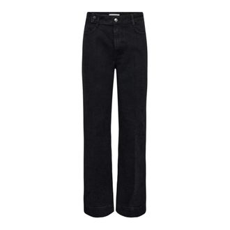 Co'Couture Vaqueros Negros Straight Leg con Pliegues Planos - Jeans - Mujer - Negro - S