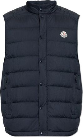 Moncler Barthe Down Vest - Heren - Bodywarmers - Blauw - S - Jassen