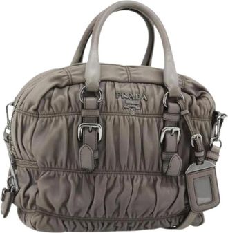 Prada Pre-owned Handbags, female, Gray, Size: ONE SIZE Pre-owned Vintage Hand Bag