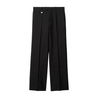 Burberry Pantaloni Sartoriali in Misto Lana - - Trousers - Uomo - Nero - M