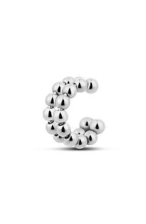 SHYMI Beaded Ball Ear Cuff in Silver at Nordstrom