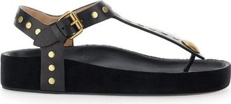 Isabel Marant Enore Sandalen - Dames - Sandalen - Zwart - 37 EU - Leer - Schoenen