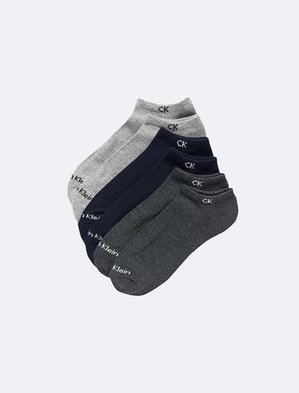 Calvin Klein Mens Cushion 6-Pack No Show Socks - Multi