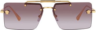Versace Sunglasses Ve2245 10028 H Gold/Faded Purple Unisex