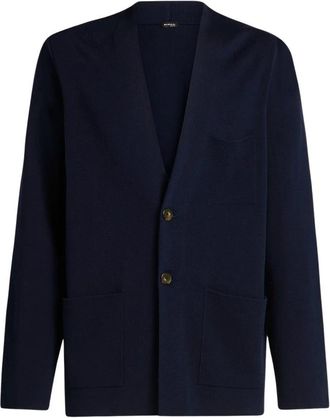Kiton Casual Katoenen Jas - Heren - Blazers - Blauw - 3XL - Katoen - Jassen