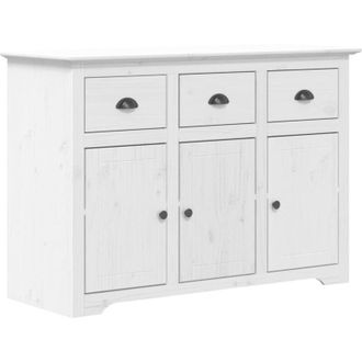vidaXL Vidaxl - Aparador Bodo Madera Maciza De Pino Blanco 115,5x44x80 Cm