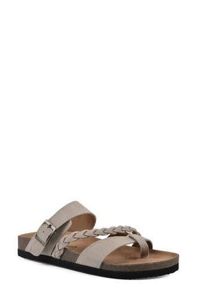 White Mountain Hazy Leather Footbed Sandal in Sandal Wood/Suede at Nordstrom Rack, Size 10