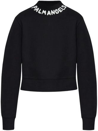 Palm Angels Trui met logoprint - Zwart