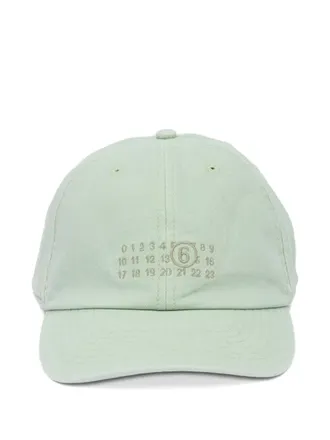 Maison Margiela Cappello da baseball con ricamo - Verde