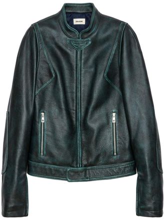 Zadig&Voltaire Loupa leather jacket - Green