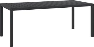 vidaXL Garden Table Black 72.8x35.4x29.1 Aluminium and WPC, 42792