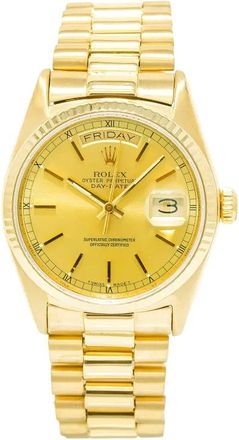 Rolex 18kt geelgouden Day-Date Oyster Perpetual horloge 36mm