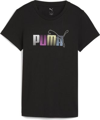 Puma T-Shirt PUMA GRAPHIC STACKED TEE, Damen, Gr. M, puma schwarz, Jersey, Obermaterial: 100% Baumwolle, bedruckt, regular fit normal, Rundhals, Shirts T-S