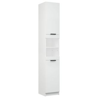 vidaXL Armario De Ba&ntilde;o Madera Contrachapada Blanco 32x34x188,5 Cm Vidaxl