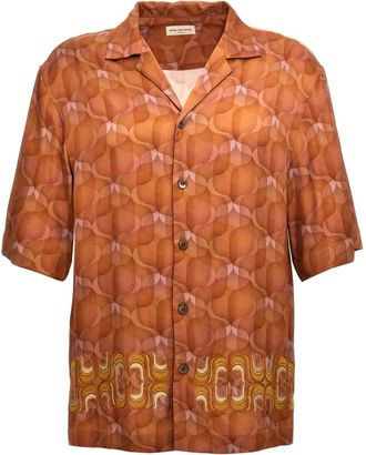Dries Van Noten Cassiemb Shirt - Heren - Korte mouwen Overhemden - Bruin - S - Overhemden