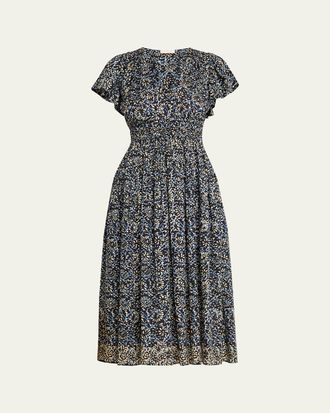 Ulla Johnson Lyria Printed Cotton Midi Dress