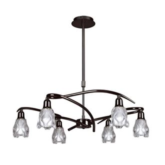 Netlighting Amel Telescopic Convertible To Semi Flush 6 Light L1SGU10 Black Chrome