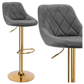 OEM Taburete De Bar Cydro Gold De Terciopelo Grafito