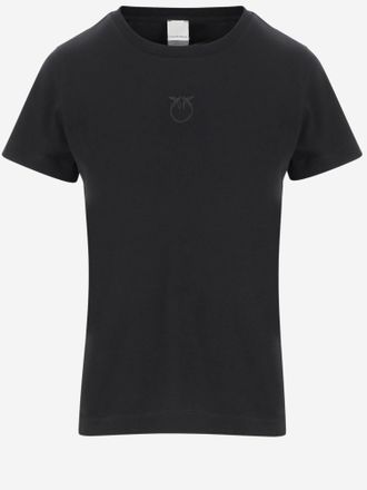 Pinko Pinko Bussolotto Baumwoll-T-Shirt mit Logo