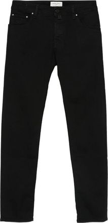 Jacob Cohen Zwarte Katoenmix Five-Pocket Jeans - Heren - Slim Fit Jeans - Zwart - W31 - Katoen - Jeans