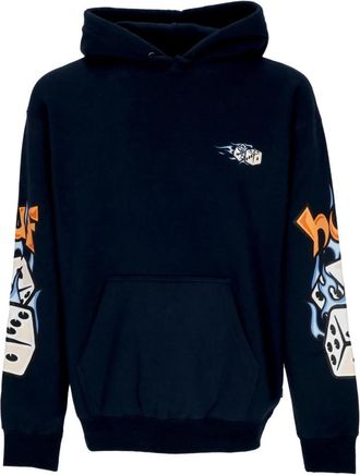 HUF Navy Hoodie met Dicey Po Design - Heren - Hoodies - Blauw - M - Katoen - Hoodies & sweatvesten