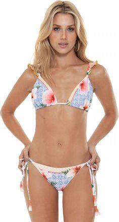 Agua Bendita Rosie Bikini Top In Pastel Tropic