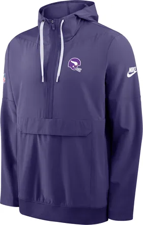 Nike Minnesota Vikings Alt Anorak Nike Mens NFL 1/2-Zip Hooded Jacket in Purple | 03ATCX99Q9M-J5Z