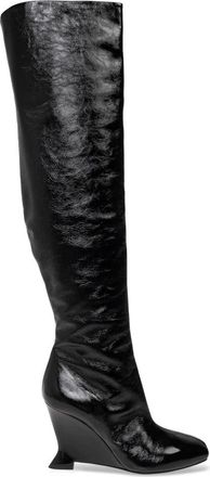 Balmain Stivali cuissardes con zeppa - - Shoes - Donna - Nero - 36 EU
