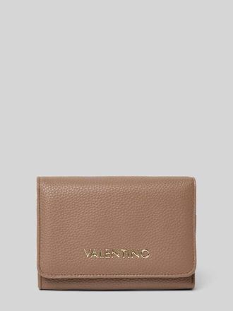 Valentino Handbags Portemonnaie mit Label-Applikation Modell BRIXTON in Taupe, Gr&ouml;&szlig;e 1