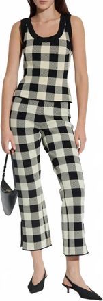 Possé Pippa High Waist Pants In Heritage Plaid
