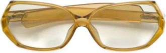 Dior Pre-owned Acetate sunglasses - Dames - Vintage Accessoires - Geel - ONE Size - Vintage