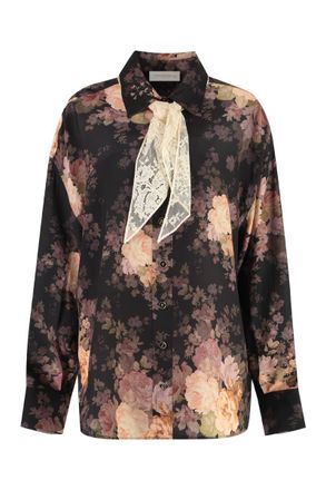 Zimmermann Illustration Printed Silk Shirt