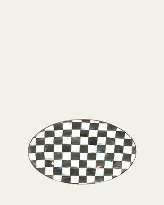 MacKenzie-Childs Large Courtly Check Oval Platter