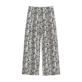 Anine Bing Wide Trousers, female, Gray, Size: L Roslyn Pant