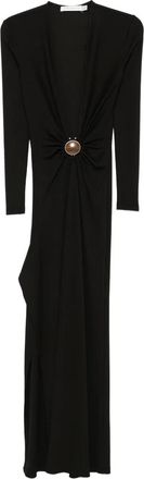 CHRISTOPHER ESBER Jurk verfraaid met stenen en lange mouwen - Zwart