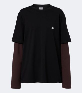 Courr&egrave;ges Courr&egrave;ges AC Double Sleeve cotton T-shirt