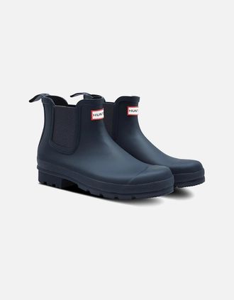 Hunter Mens Hunter Mens Navy Original Chelsea Boots