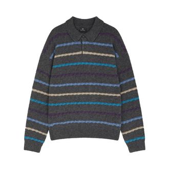 Paul Smith Truien & Vesten, Heren, Veelkleurig, M, Wol, M2R-511Z-T22522 78 Ronde hals gebreide kleding