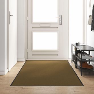 Berkfield Home Washable Brown Doormat 120x250 cm | Size: Medium