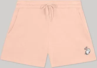 Dalix Womens Heartly Ghost Midweight Washed Fleece Shorts in Blush at Nordstrom, Size Xx-Large