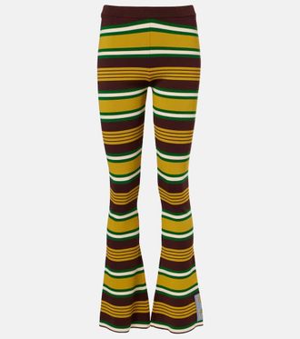 Alemais Clover knitted striped flared pants